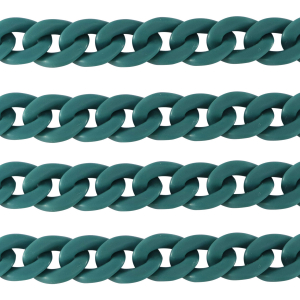 Acrylic chain 18mm matt Petrol Blue