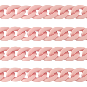 Acrylic chain 18mm matt Light Pink