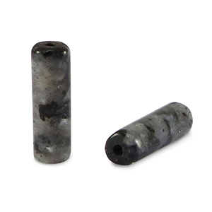 Natural stone beads Labradorite tubes Dark Antracite