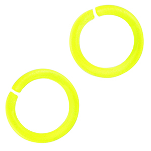 Colourful jewellery findings jump rings Neon Yellow