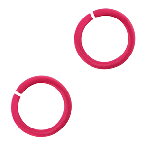 Colourful jewellery findings jump rings Neon Pink