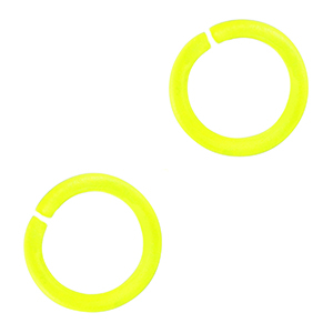 Colourful jewellery findings jump rings Neon Yellow