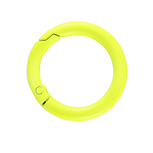 Colourful jewellery findings key chain ring Neon Yellow