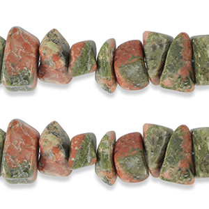 Chips stone beads Granite Earth Green