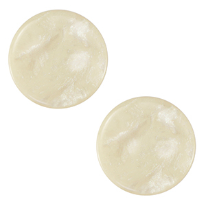 20 mm flat Polaris Elements cabochon Jais Prosecco White