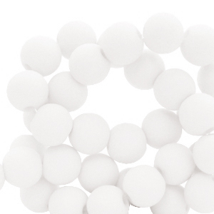 6 mm acrylic beads White