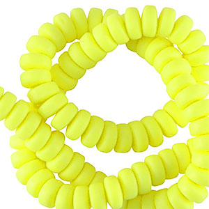 Polymer beads rondelle 7mm Neon Yellow