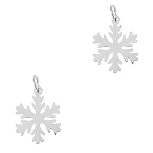 Stainless steel charms snowflake Silver