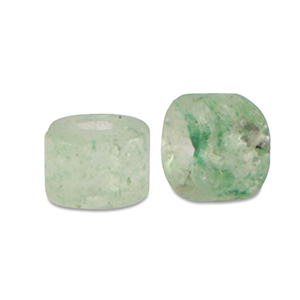 Natural stone beads Quartzite disc 4x2mm Cactus Green