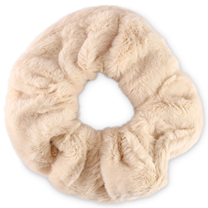 Scrunchie furry hair tie Peachskin Rose