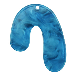 Resin pendants organic Prussian Blue