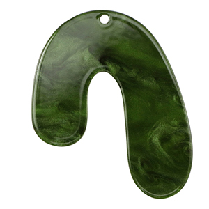 Resin pendants organic Moss Green