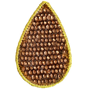 Crochet pendants with faceted beads drop Copper