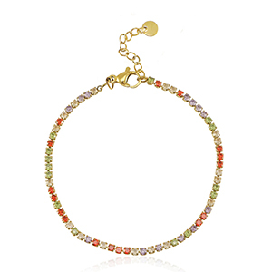 Stainless steel bracelets Gold-Multicolour