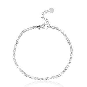 Stainless steel bracelets Silver-Crystal