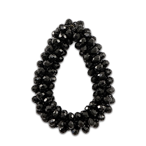 Top Faceted charms drop Black