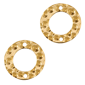 Stainless steel charms connector 15mm Gold
