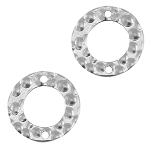 Stainless steel charms connector 15mm Silver