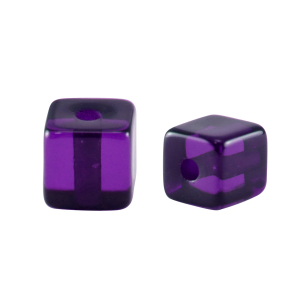 Polaris Elements beads cube 6mm Cristallo Grape Purple