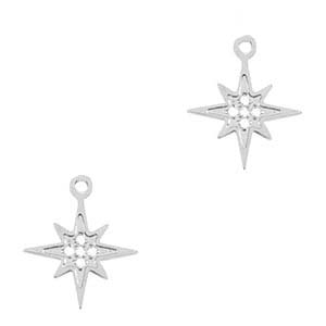 Stainless steel charms star Silver