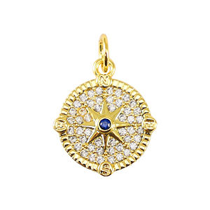 Brass TQ metal charms star Gold