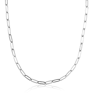 Stainless steel necklaces chain link Silver
