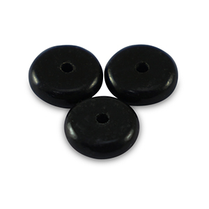 Natural stone beads Agate rondelle 6mm Black