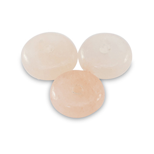 Natural stone beads Quartz rondelle 6mm Peachy-Off White
