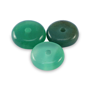 Natural stone beads Agate rondelle 6mm Green