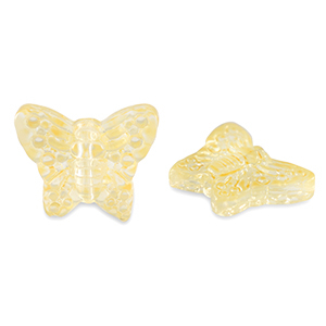 Glass beads butterfly Yellow