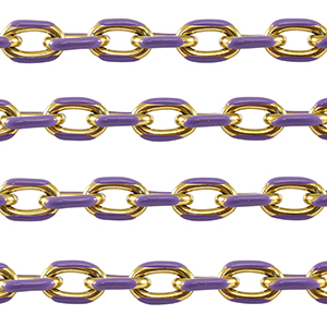 Stainless steel findings belcher chain&nbsp;anchor cable Gold-Purple