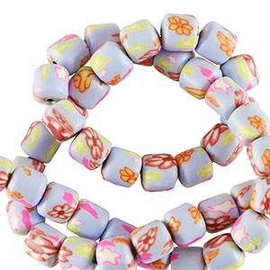 Polymer beads 6mm Lila-Multicolour