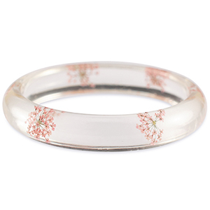 Ready-made Bracelets with dried flowers Light Pink