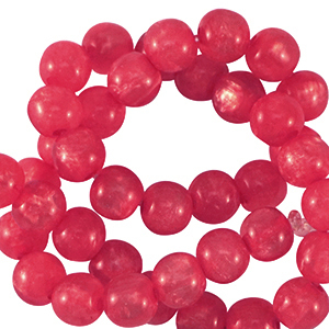 Polaris beads round 4 mm Mosso Pink Blast