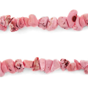 Chips stone beads Watermelon Pink