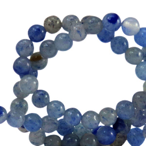 Natural stone beads Dumortierite Quartz 4mm Blue