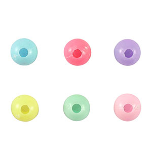 Acrylic look beads Multicolour Pastel