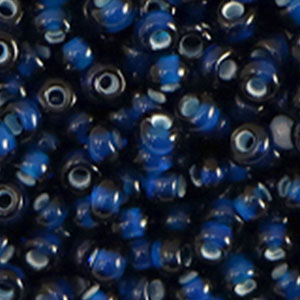 Preciosa glass seed beads Ornela 6/0-65106 White Lining-Patriot Blue