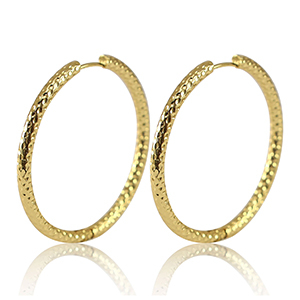 Stainless steel earrings creole 35mm Gold