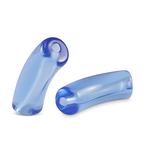 Acrylic tube beads Carolina Blue