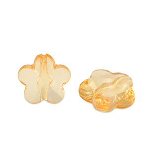 Acrylic beads flower Spectra Yellow Transparent
