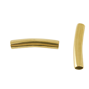 Stainless steel beads tube 30mm Gold