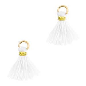 Tassels 1.2cm Gold-White