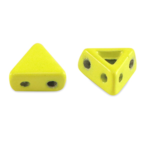 Tile beads triangle Yellow