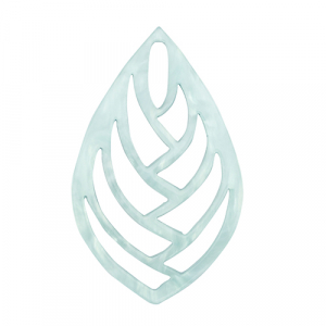 Resin pendants leaf Sky Blue