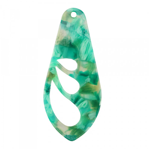 Resin pendants wing Turquoise-Green