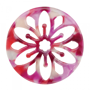 Resin pendants mandala Multicolor Pink