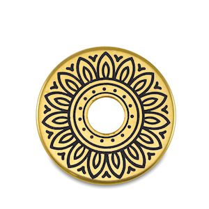 DQ European metal beads donut Gold (nickel free)