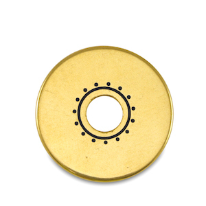 DQ European metal beads donut Gold (nickel free)