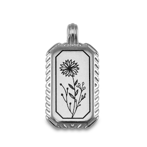 DQ European metal charms flower Antique Silver (nickel free)
